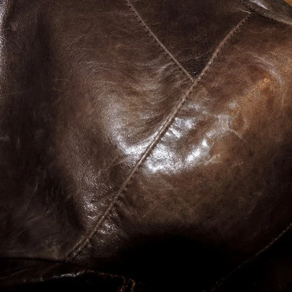 COLE HAAN WOMENS BROWN LEATHER JACKET L SIZE - Picture 6 of 6